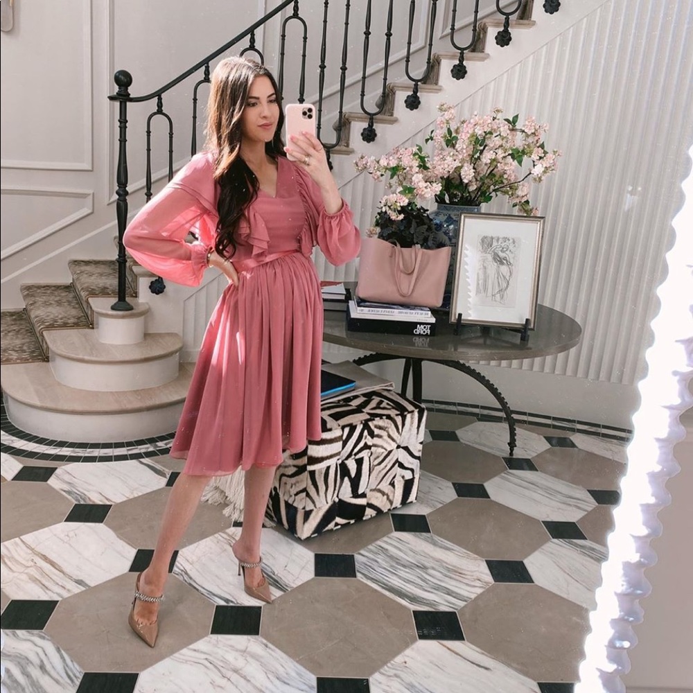 Rachel Parcell Long Sleeve Ruffle Twirl Dress